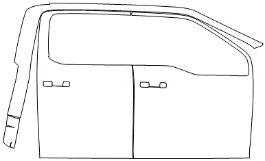 Right Side Door PPF Kit | FORD F-150 RAPTOR 2024